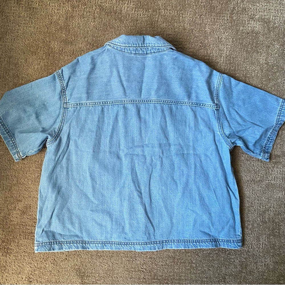 Universal Thread Blue Button Down Short Sleeve De… - image 4